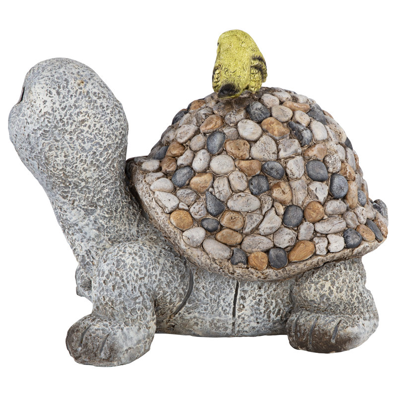 Pebbles the Turtle Garden Statue with Faux Stone Shell