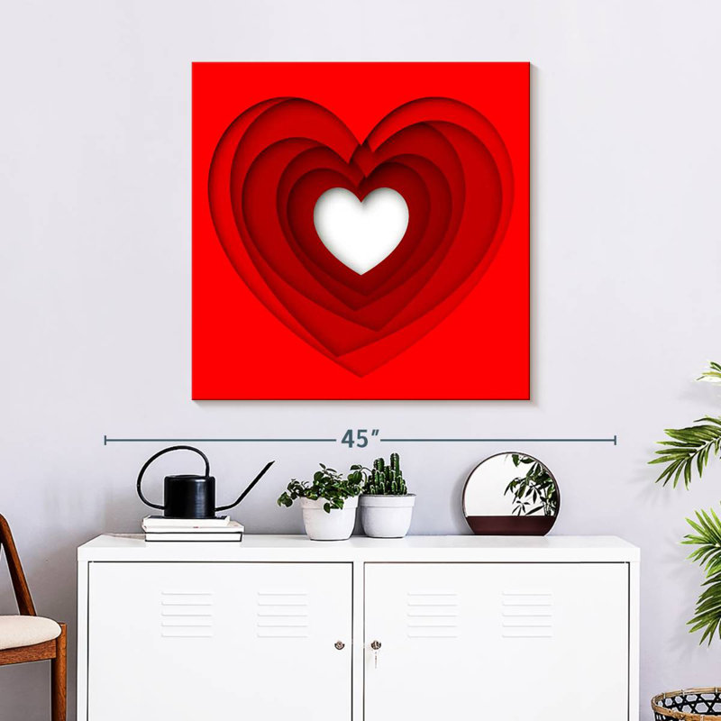 Arney Heart Layers, 30" H x 30" W