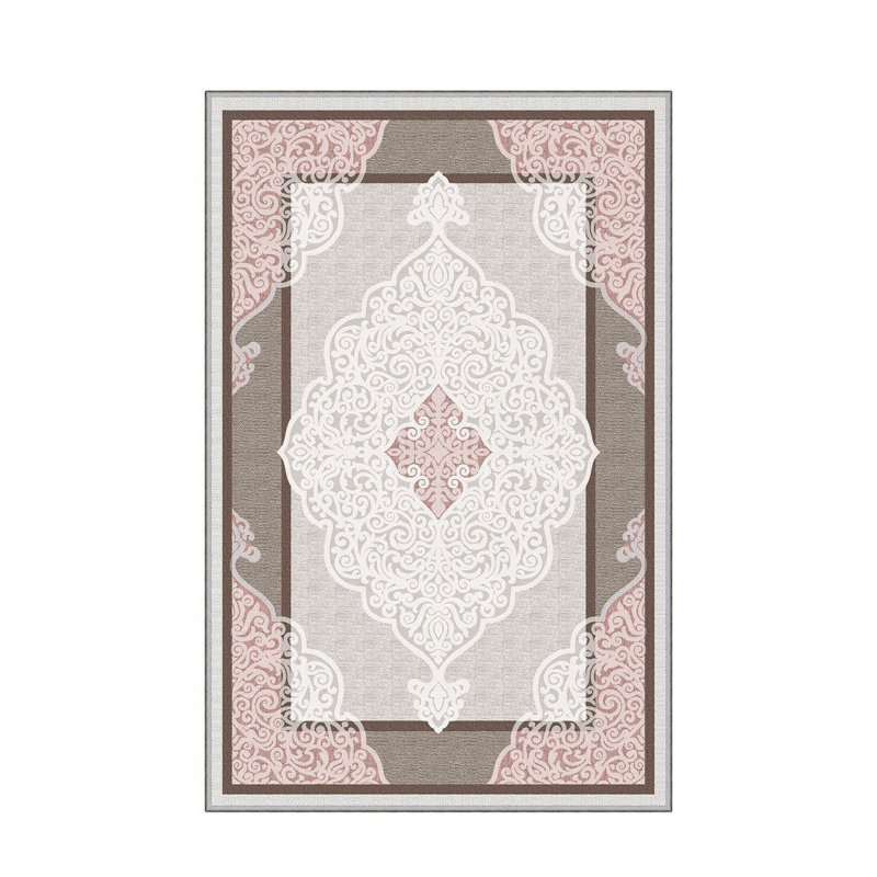 Stylish Woven Carpet, 31.5 x 47.2 inches | 100% Polyester, Pile Height: 0.04 inches, Total Height: 0.31 inches | Antibacterial, Non-Slip PVC Felt Underside | Machine Washable, Perfect for Living Room & Bedroom Decor