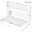 Lit escamotable simple avec tablettes, lit escamotable en métal au design pliable et peu encombrant, blanc