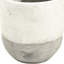 Vase de table intérieur / extérieur en grès blanc / gris 10,5 po