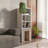 Melo 120 cm Modern Bookcase with 3-Piece Nesting Table Set-1149001597