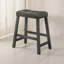 Ensemble de tabouret de bar rustique en bois de 2 à 25 pouces avec siège en cuir, finition vieillie et structure robuste-678156583