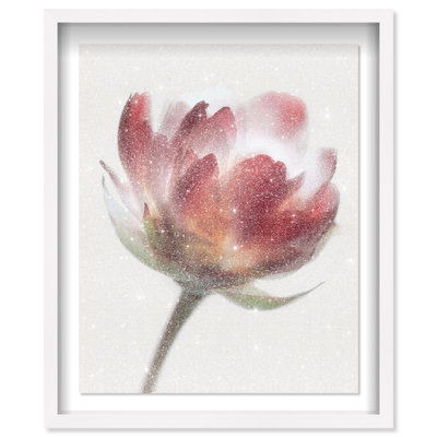 Crimson Core II Shadowbox Abstract Print by Oliver Gal, Black Frame, 16 x 20