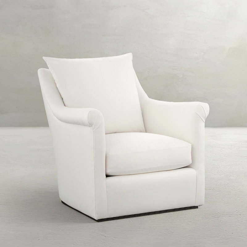Fauteuil pivotant Devin Park, Reed rayé argent