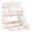 Pine Wood House Bunk Bed With Pull-Out Trundle , Slide Storage Staircase ,Roof And Window-2067397183