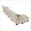 Canapé modulaire en L modulaire à 4 places avec repose-pieds convertible pour le salon | Café clair | Chenille