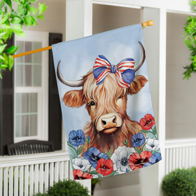 Drapeau patriotique de la vache des Highlands