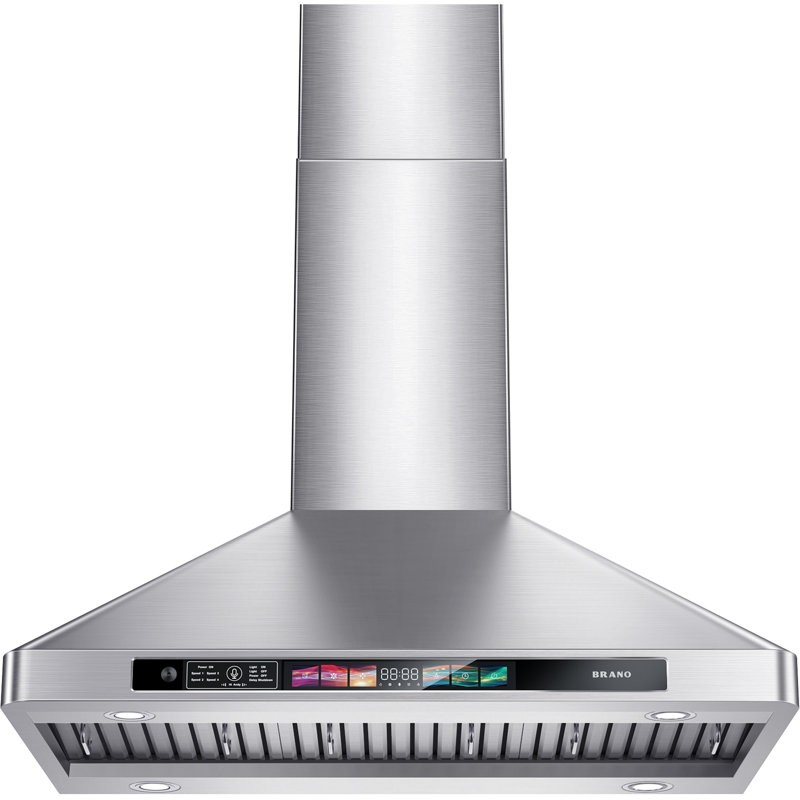 BRANO 30 in. Wall Range Hood, 900 CFM Convertible Stainless Steel Kitchen Hood with Voice, Gesture & Touch Control