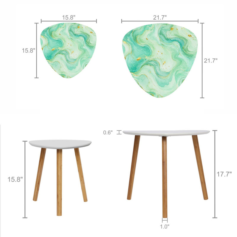 Ensemble de 2 tables basses gigognes Triangle