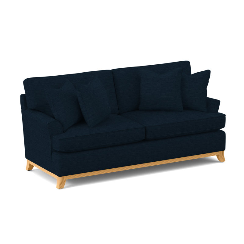 Oaks Way 84" Flared Arm Sofa with Reversible Cushions, Air Dream Mattress, Green Performance Fabric; 0851-54