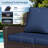 9-Person Outdoor Patio Conversation Rattan Seating Group Swivel Chairs With Blue Cushions-2126840395