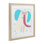 Éléphant bleu électrique, reproduction sous verre encadrée, design par Carla Daly