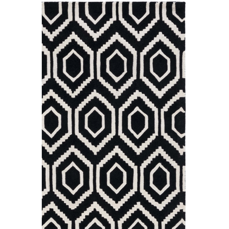 Tapis en laine touffeté à la main Deedie, Rectangle 2 pi x 3 pi