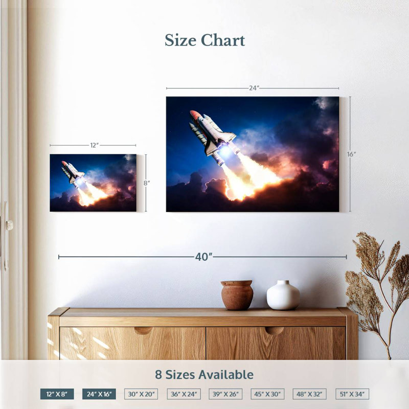 Oberle Mission To Space, 16" H x 24" W