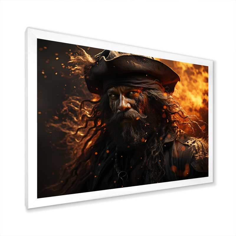 «Pirates Fired Vengeance», impressions sur toile, Cadre photo blanc, H 30 po x l 40 po x P 1,5 po