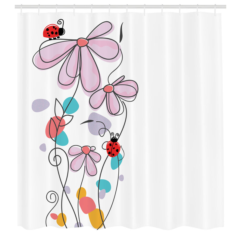 Ensemble de rideau de douche Kids, 69"H x 75"W, Rose, écume de mer