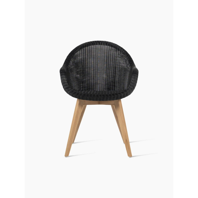 Edgard Outdoor Dining Armchair, Black