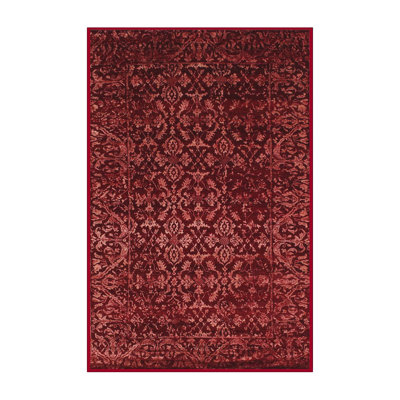 Tapis oriental rouge foncé