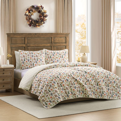 Hallmark 3-Piece Multicolor Hayra Fall Quilt Set, King