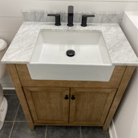 Ari Kitchen & Bath Sally 30 Bathroom Vanity Ash Brown Finish