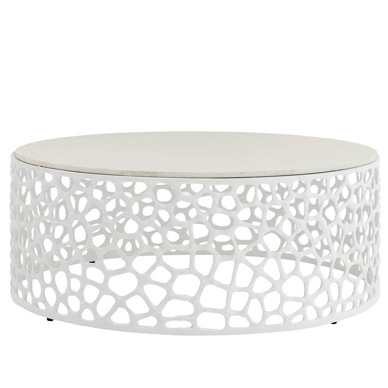 Coral Cocktail Table, White