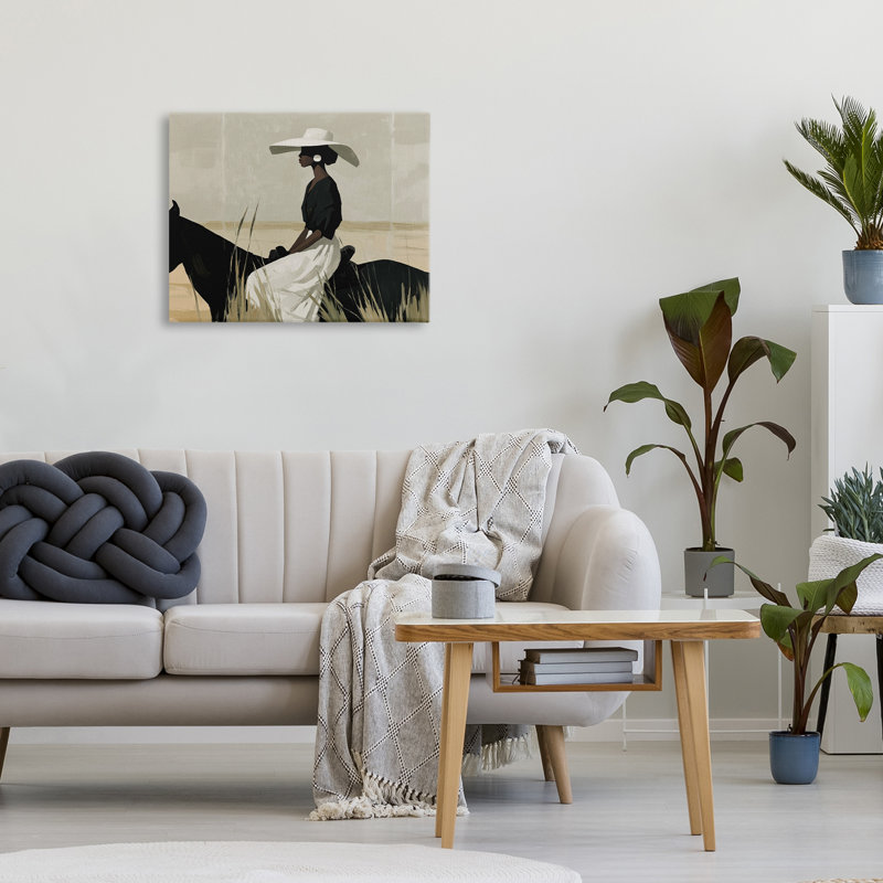 Toile équestre à silhouette élégante, design par Svetlana Aleynikova, H 16 po x l 20 po
