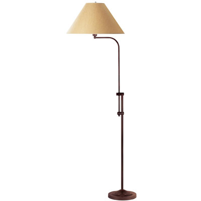 150W 3-Way Adjustable Height Floor Lamp in Rust