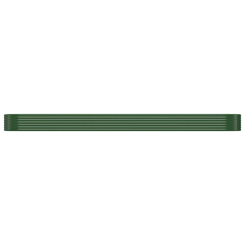 Garden Raised Bed Powder-coated Steel, 36cm H x 507cm W x 100cm D, green