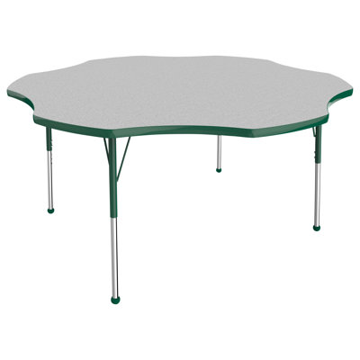 60" x 60" Flower T-Mold Activity Table with Adjustable Legs