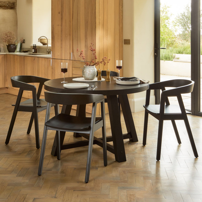 Glenoe 4 - Person Dining Set, Black