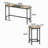 Modern Design Kitchen Dining Table, Pub Table, Long Dining Table Set With 3 Stools, Convenient Hanging Stool Design