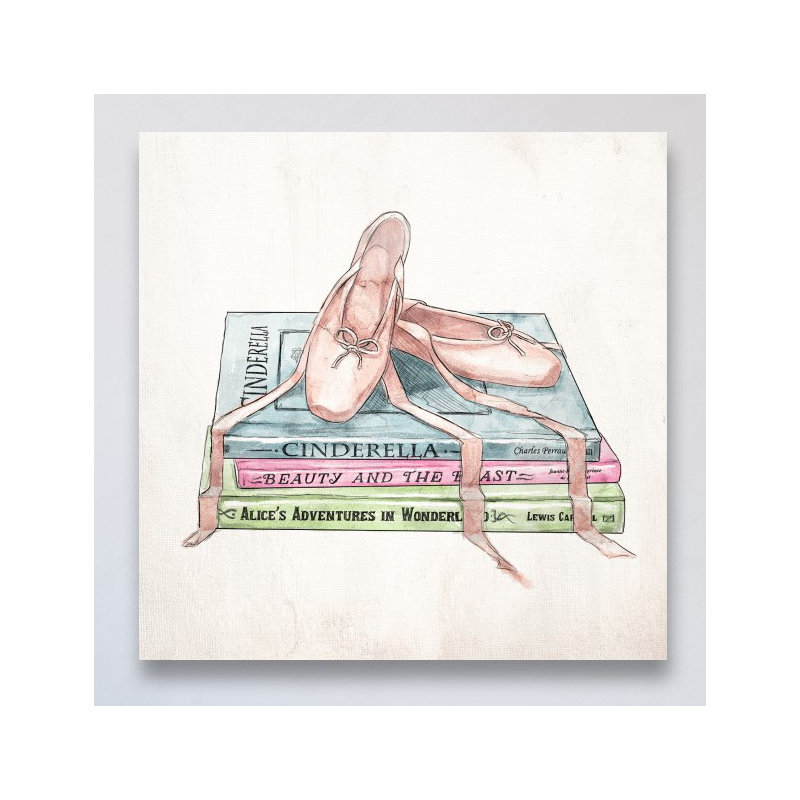 Art sur toile, Chaussons de ballet, H 20 po x l 20 po x 1,5 po