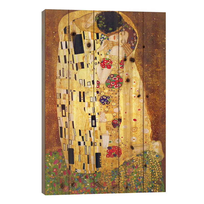 «The Kiss» par Gustav Klimt - impression d'art graphique, H 26 po x l 18 po x P 1,5 po