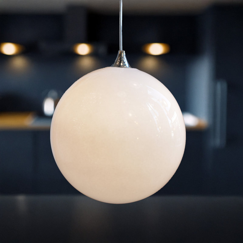 Perla 1 - Light Pendant, Milk White, Chrome