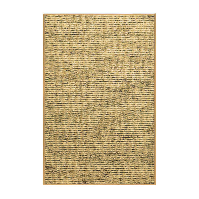Tapis brun uni en laine et polyester tissé à la machine Dylan-Andrew, Rectangle 7 pi x 9 pi