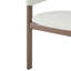 49cm H Linen Upholstered Metal Wing Back Armchair in Beige