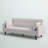 Modern Ivory 84" Sleeper Sofa with Convertible Function-1650724609