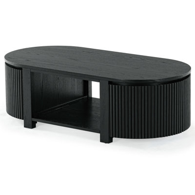 Christy Reeded Oval Coffee Table