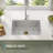Durable Fireclay Rectangular Single Bowl Kitchen Sink with Deep Basin and Dual Mount Installation Options
