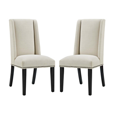 Chaises de salle à manger rembourrées en tissu Baron (ensemble de 2) par Modway