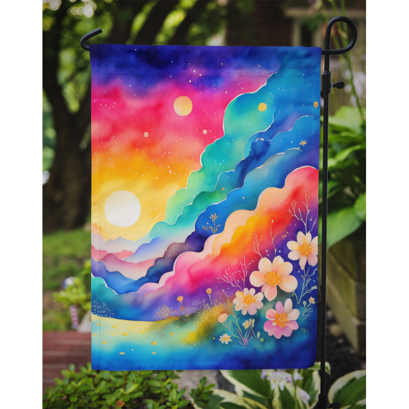 Drapeau de jardin double en polyester H 15,5 po x l 11,25 po