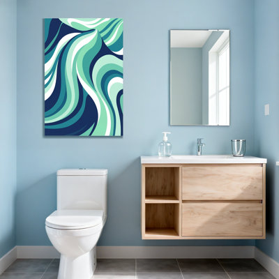 Abstract Abstract Wave Pattern In Shades Of Blue And Green