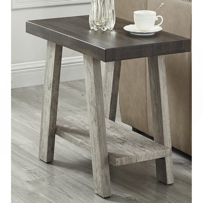 Table d'appoint Athens, Noyer, Gris, L 23,5 po x P 14 po x H 22 po