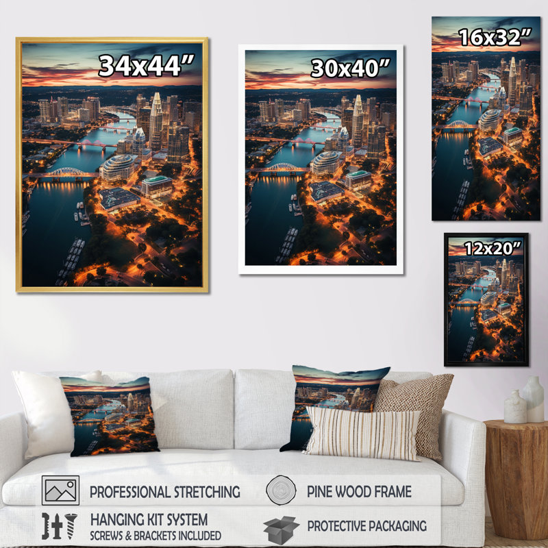 «Austin Beautiful Cityscape Spot I», reproduction sur toile, 20" H x 12" W, Toile tendue