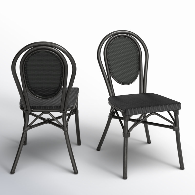 Chaise d'appoint empilable Abode, Noir