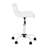 White Low-Back Swivel Office Chair with Adjustable Height and Metal Base