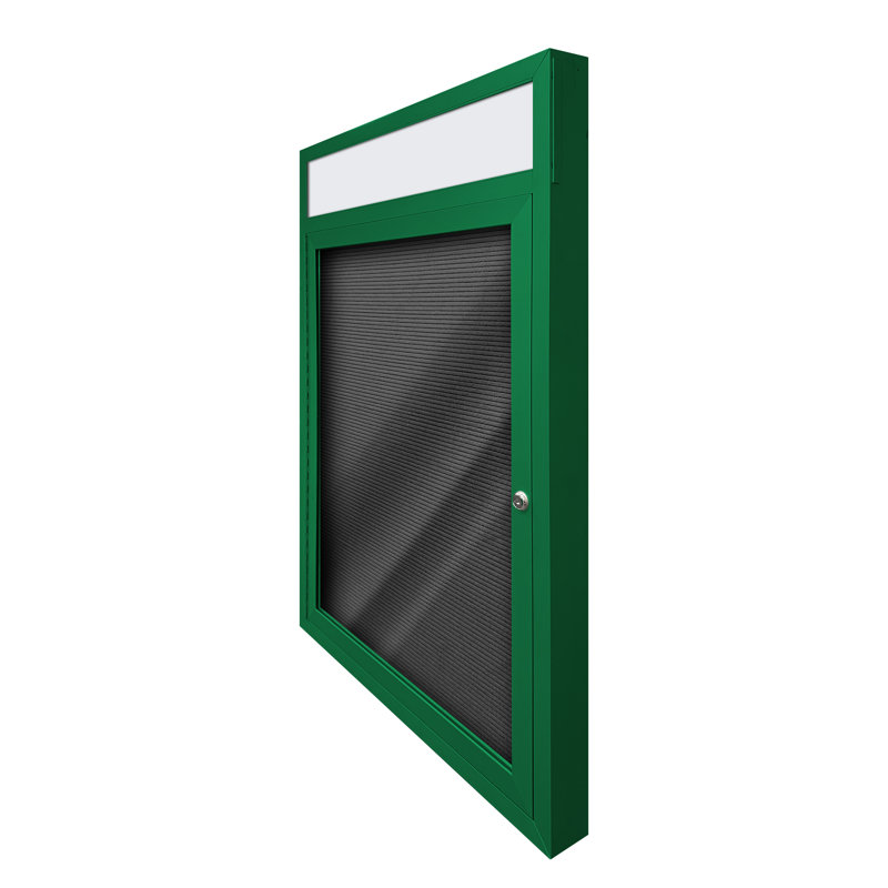 Carte à fixation murale délimitée directory cabinet, Vert thermolaqué, Un, H 36 po x l 36 po
