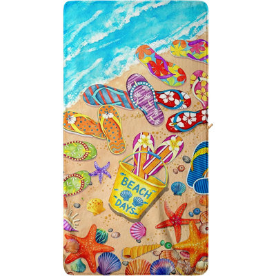Grande serviette de bain absorbante en microfibre avec étoiles de mer 30 * 63 pouces Ocean Beach Plus, vous recevrez un sac fourre-tout en toile de style plage