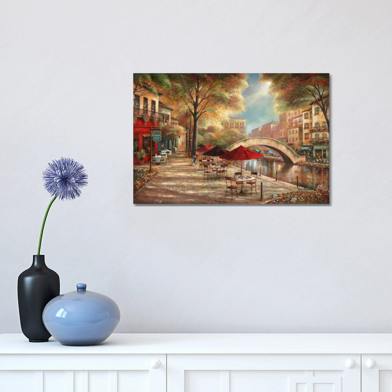 Riverwalk Charm by Ruane Manning - Wrapped Canvas Print, Black Floater Framed, 101.6 cm H x 66.04 cm W